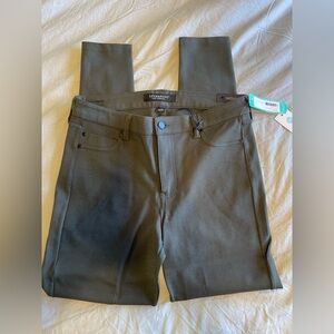 NWT Liverpool Jacqueline Skinny Pant Peat Green Size 12 / 31”